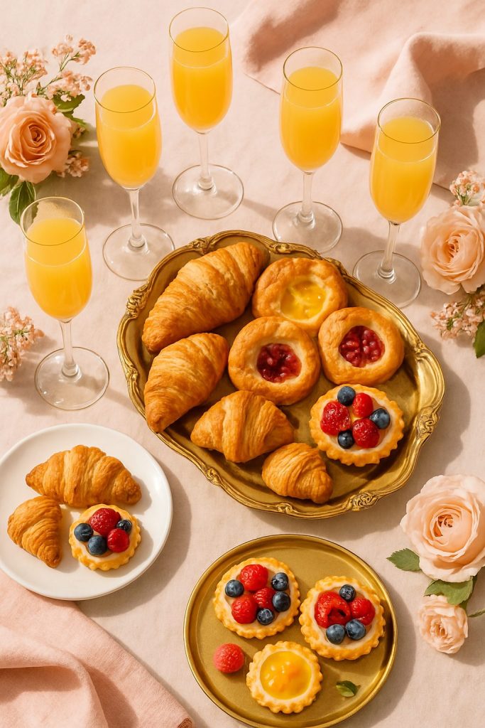 Mimosa and Pastry Pairing Table