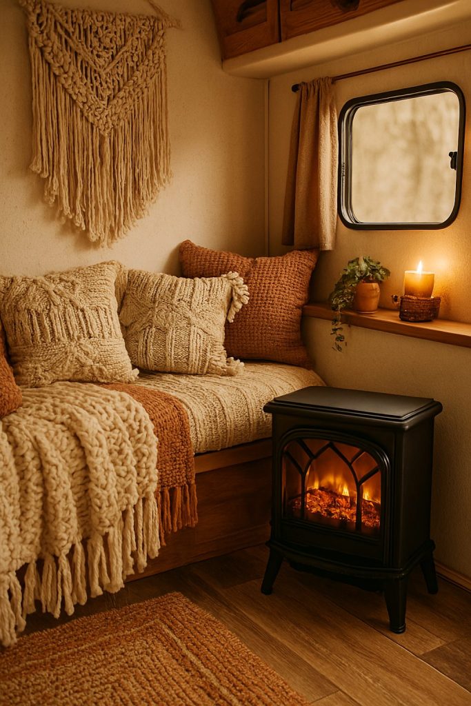 Mini Fireplace or Electric Heater with Style