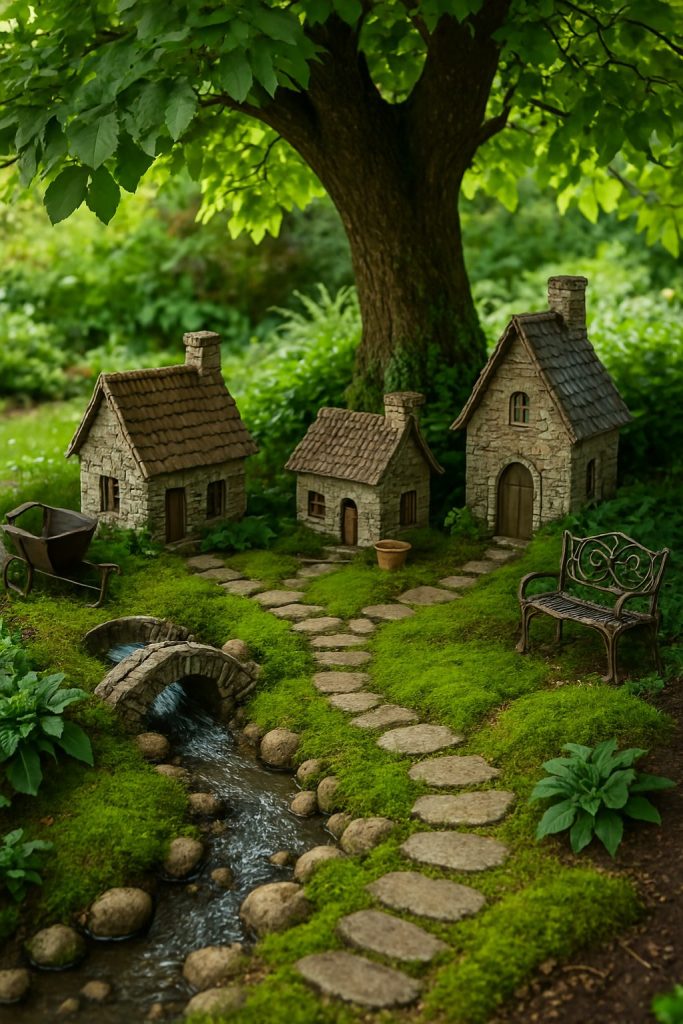 Miniature Village Scene