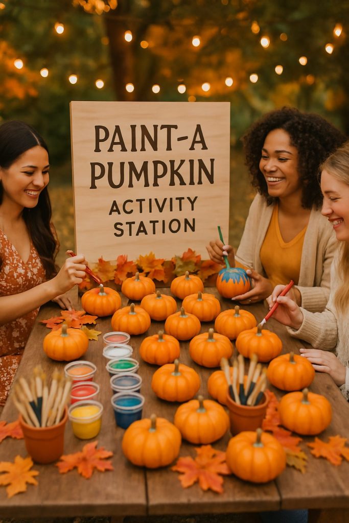 Paint-a-Pumpkin Activity Station
