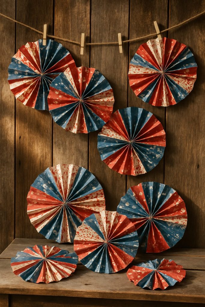 Patchwork Paper Fans