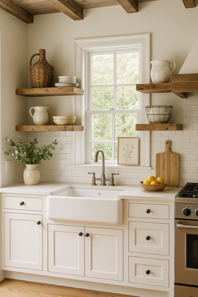 Reclaimed Wood Open Shelving