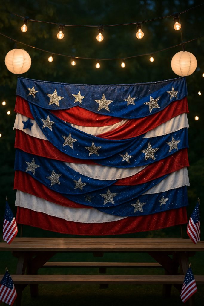 Red, White, and Blue Banner Backdrop