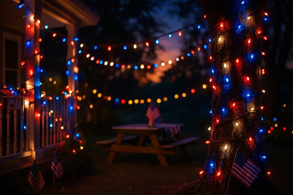 Red, White, and Blue Fairy Lights