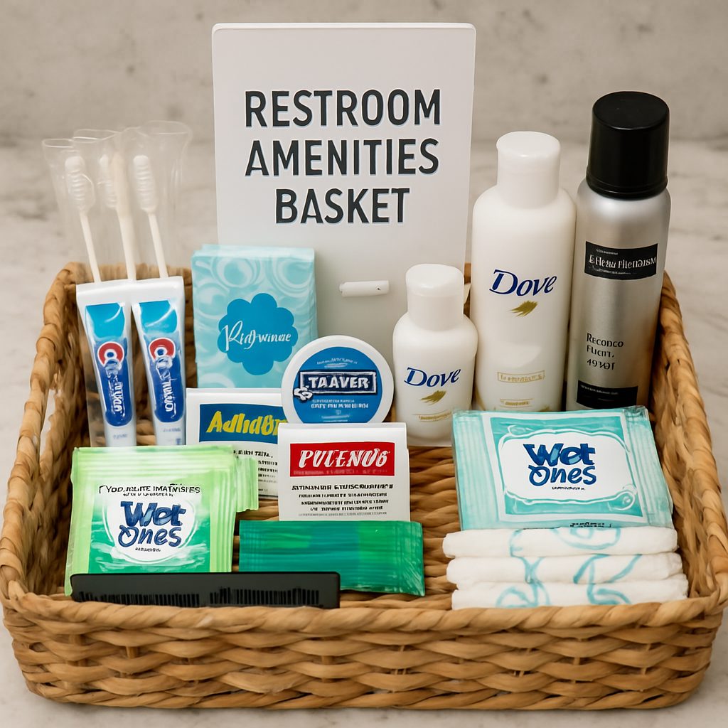 Restroom Amenities Basket
