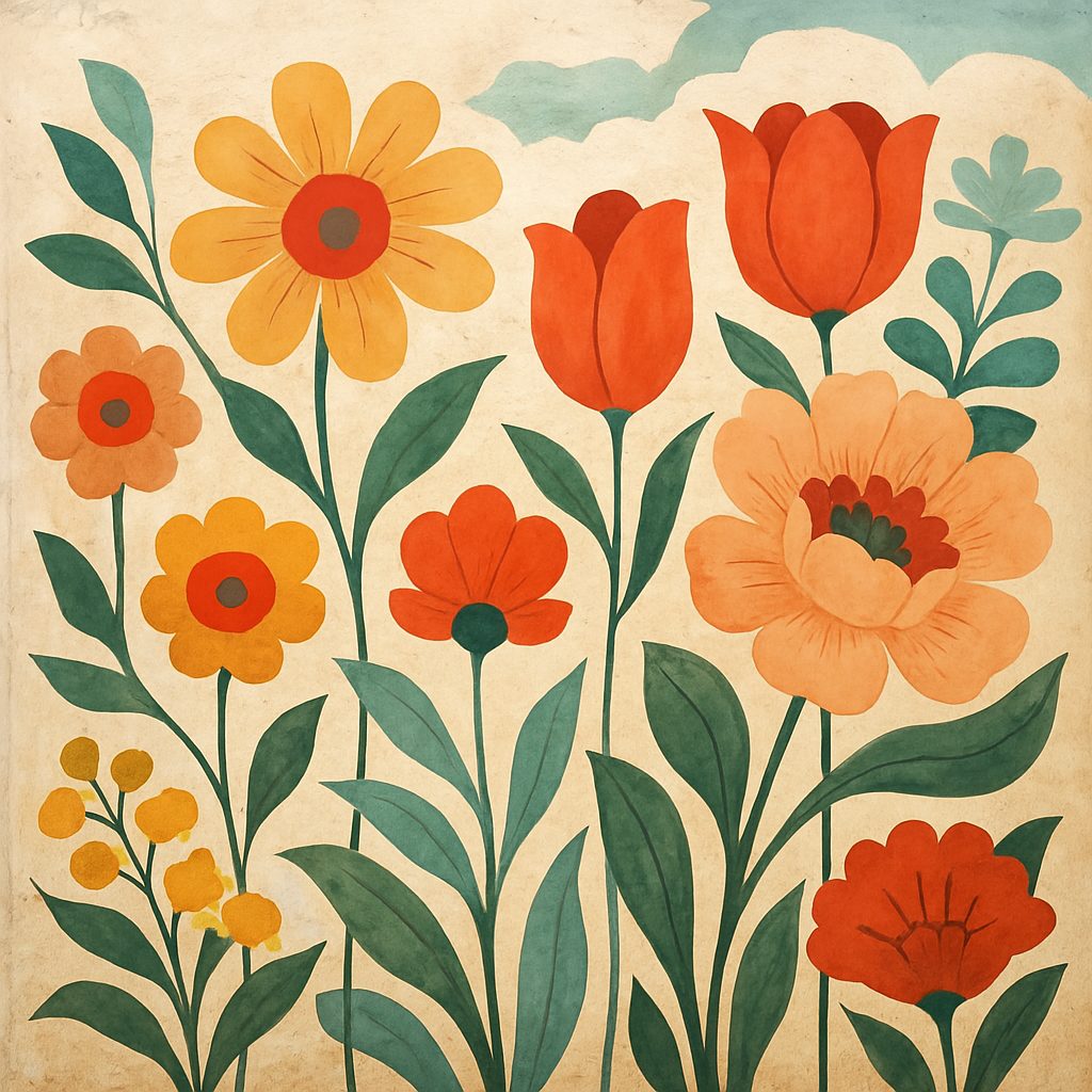 Retro Florals with Modern Twist