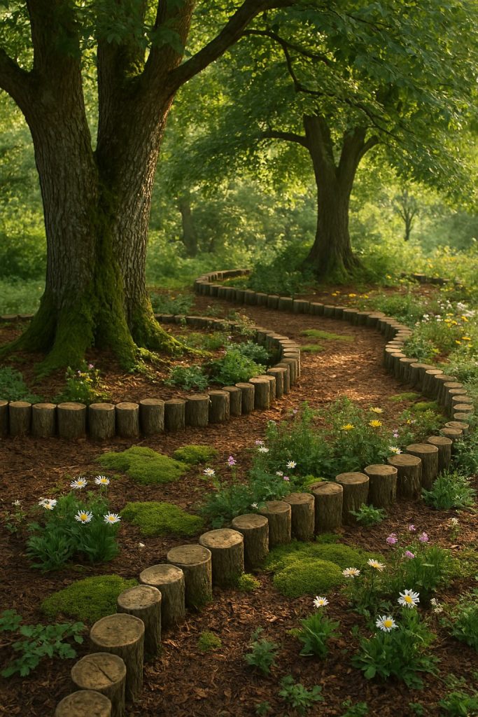Rustic Log Borders