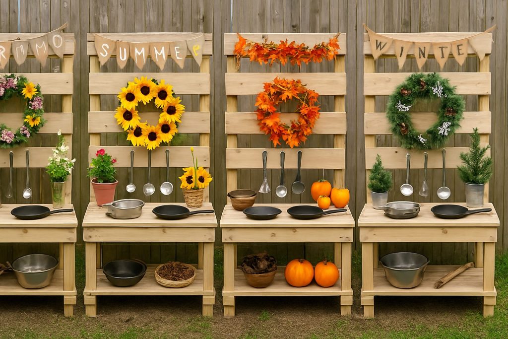 Seasonal Decor Mud Kitchen That Evolves Year-Round