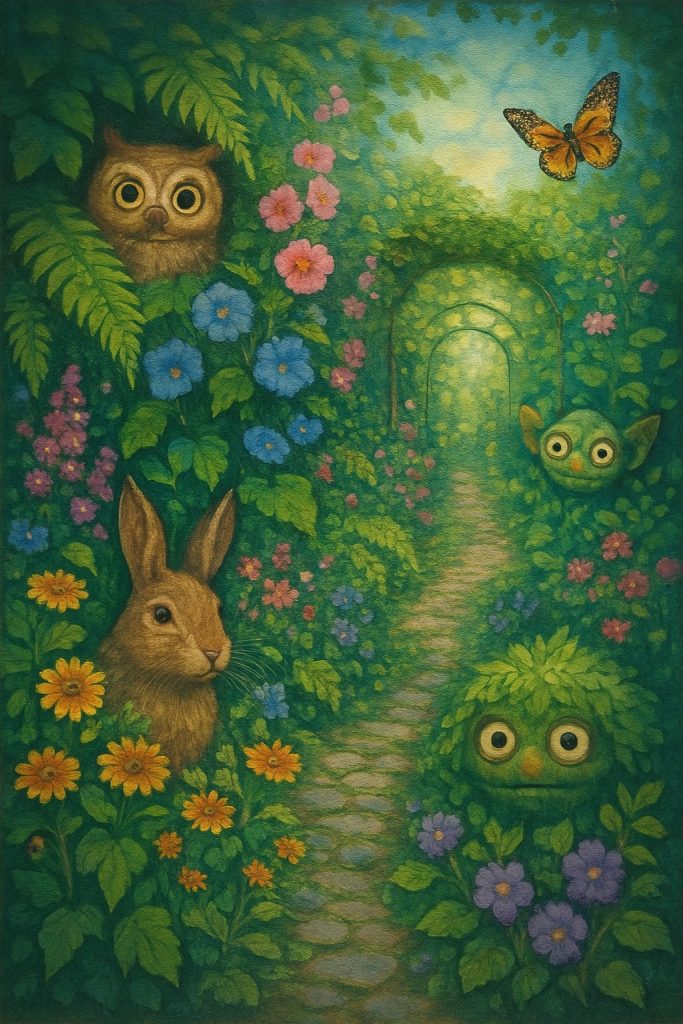 Secret Garden with Hidden Creatures