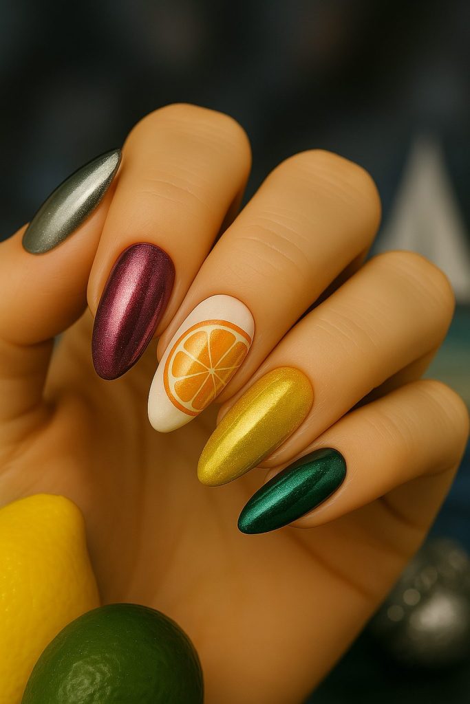Shimmering Metallic Nails for a Glamorous Touch