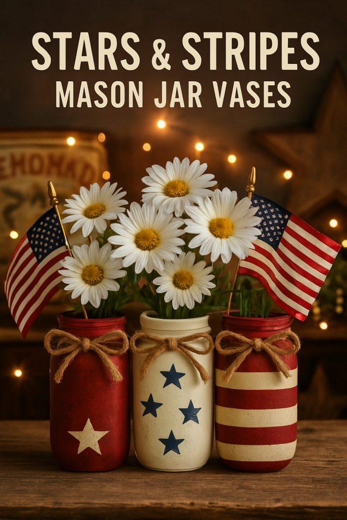 Stars & Stripes Mason Jar Vases
