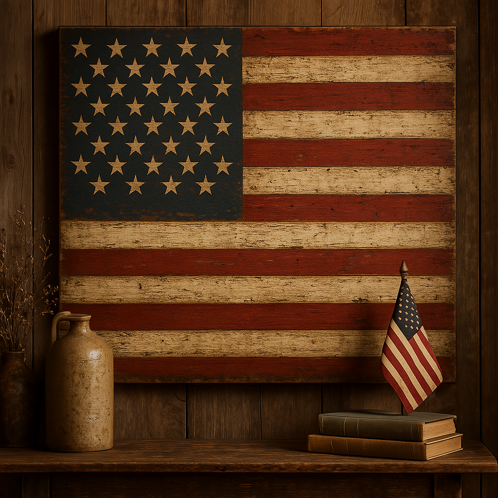 Vintage Flag Decor