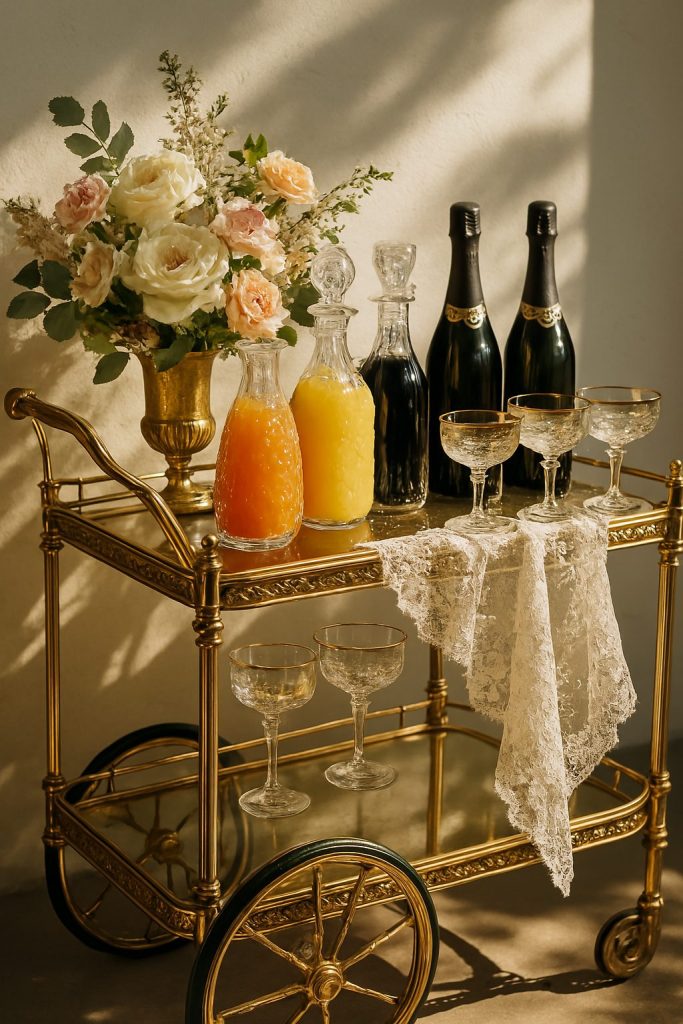 Vintage Glam Mimosa Cart