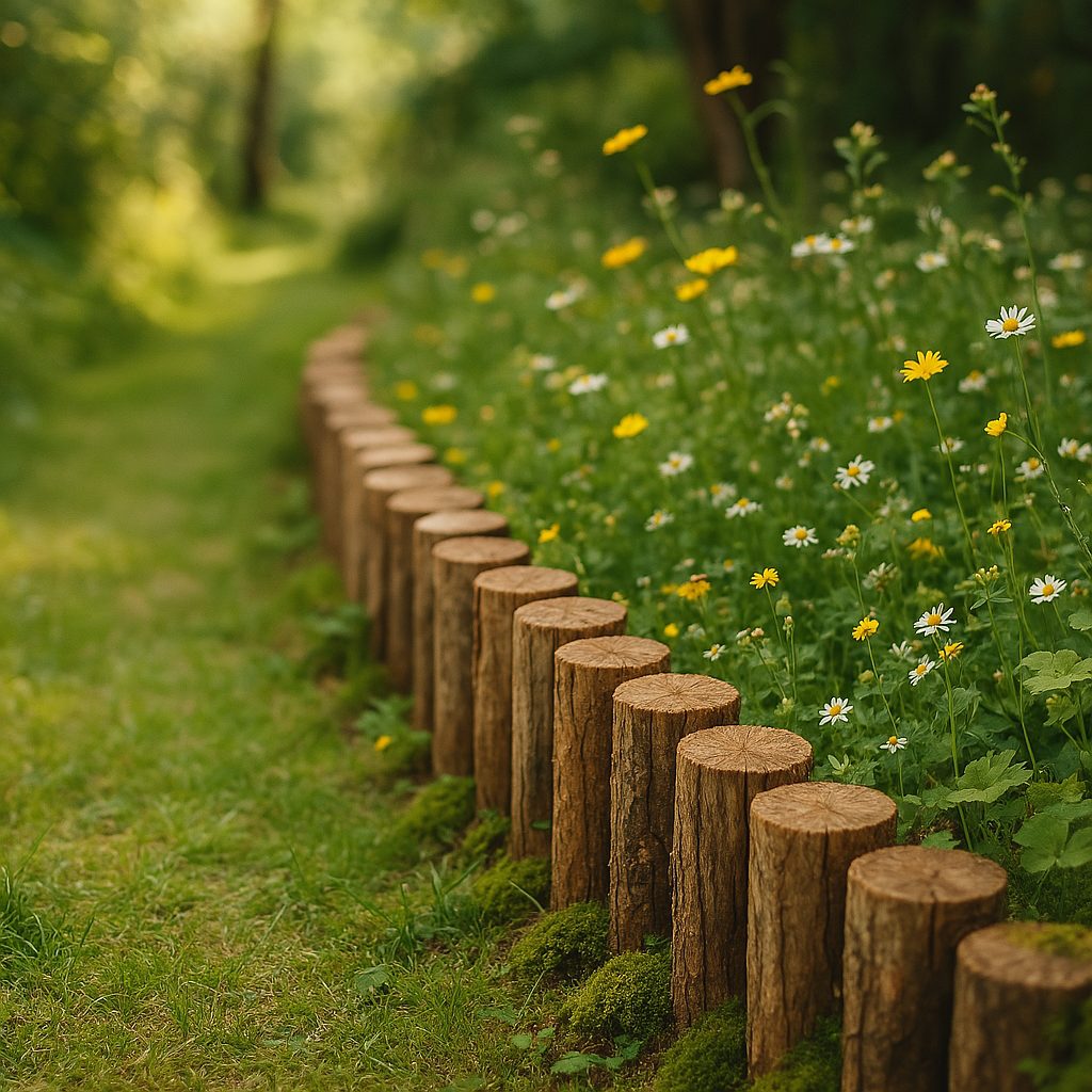 Wooden Log Edging