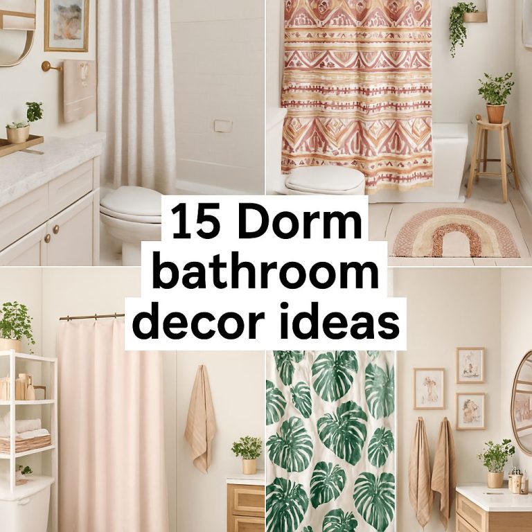 15 Dorm Bathroom Decor Ideas