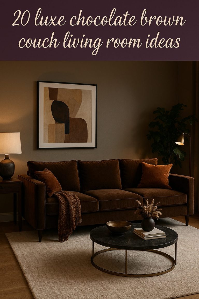 20 luxe choclate brown couch living room ideas