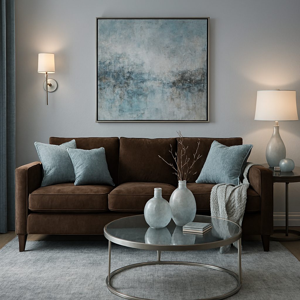 Cool Contrast with Ice Blue & Gray Accents