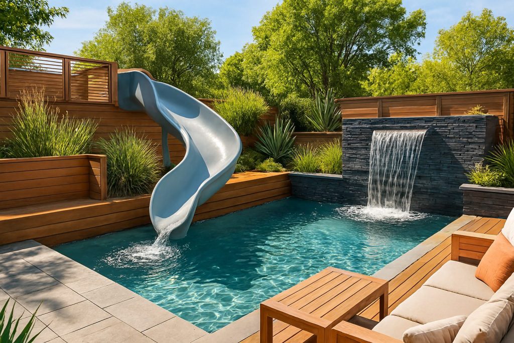 Deck with Slide or Water Feature
