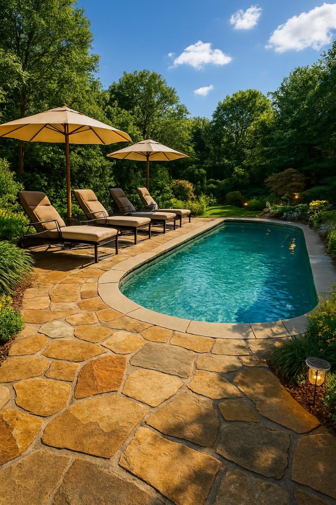 Flagstone Pool Deck