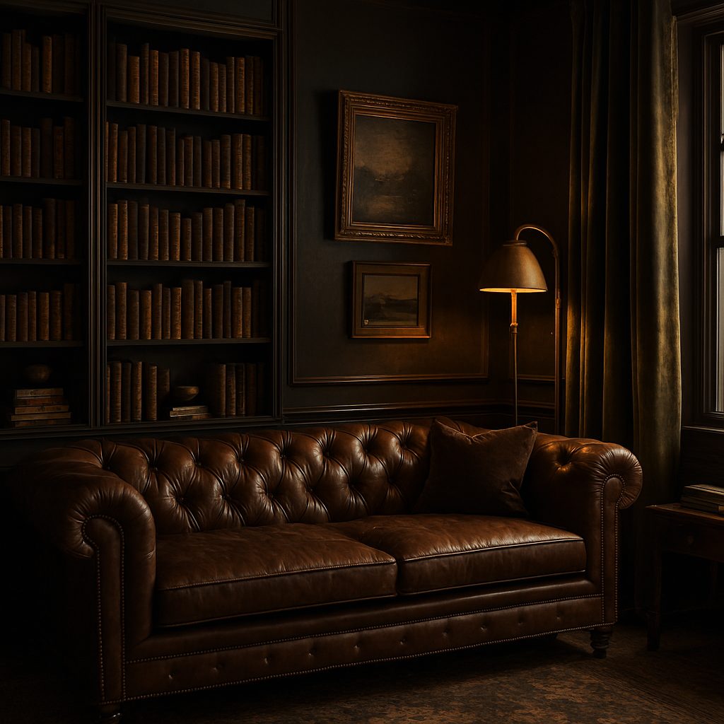 Library Lounge with Luxe Leather