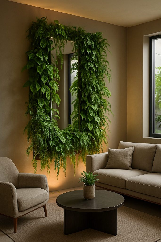 Mirror-Back Plant Wall