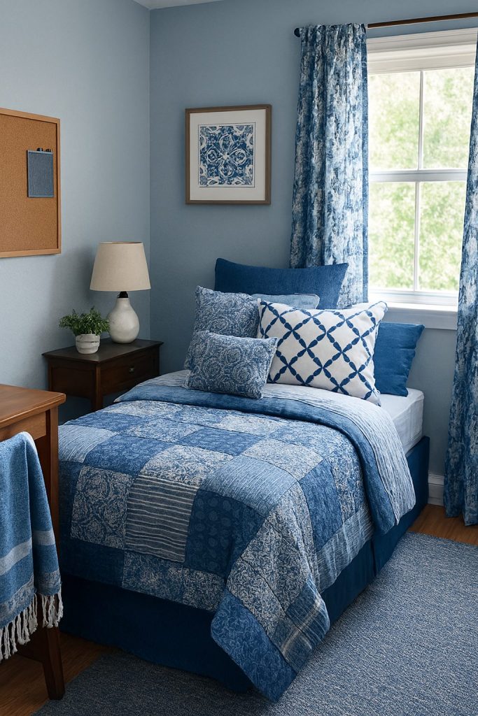 Mix-and-Match Blue Textiles