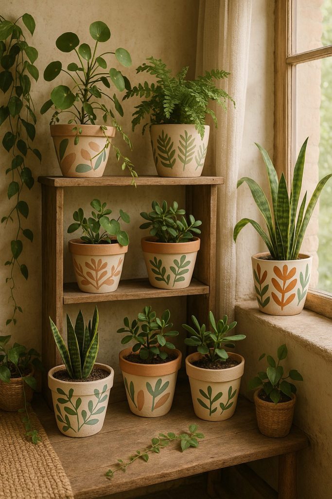 Painted Terra Cotta Pots