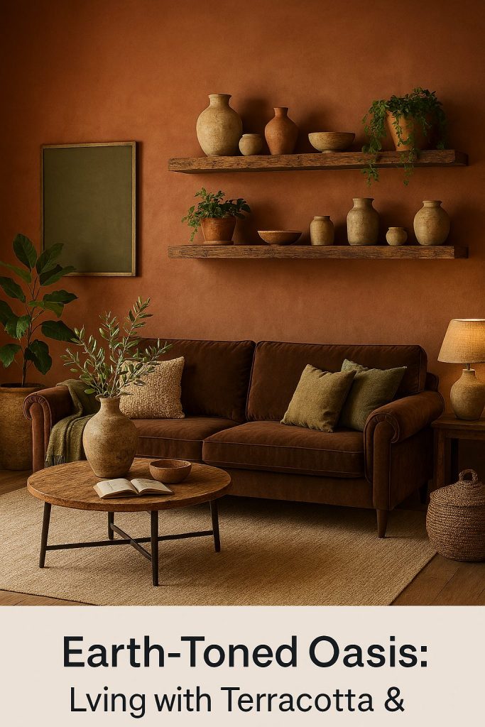 Earth-Toned Oasis: Pair with Terracotta & Olive Green