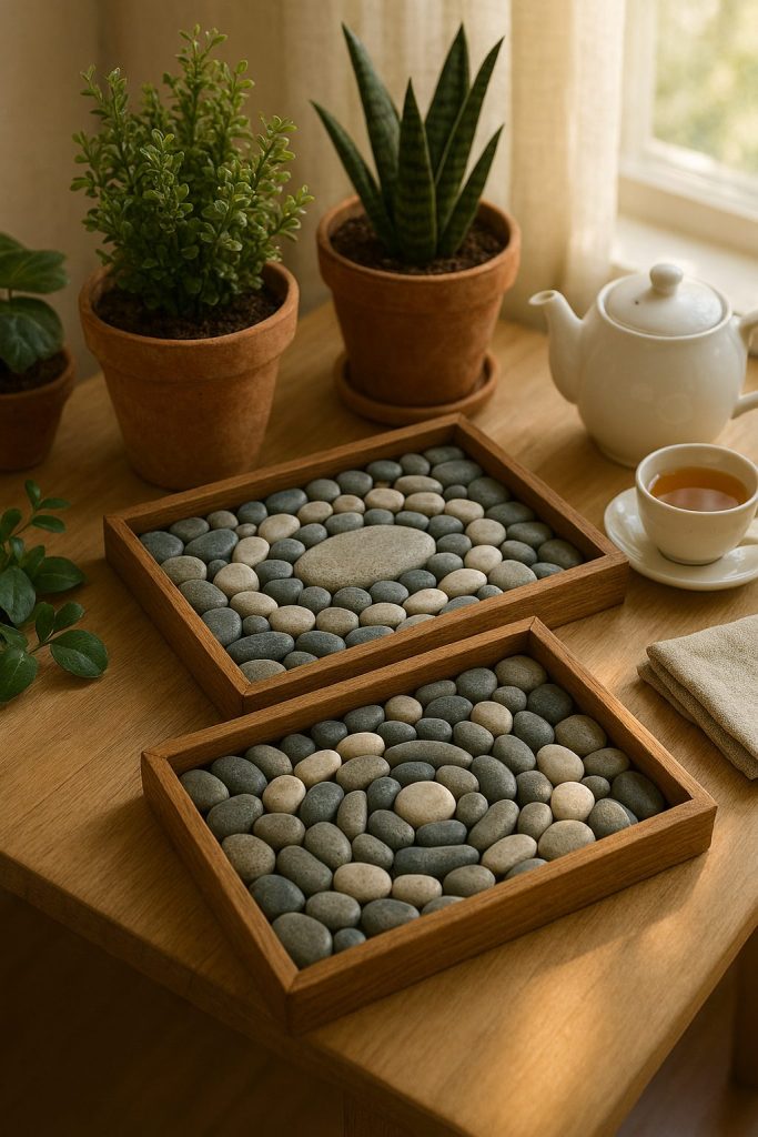 Pebble Mosaic Trays