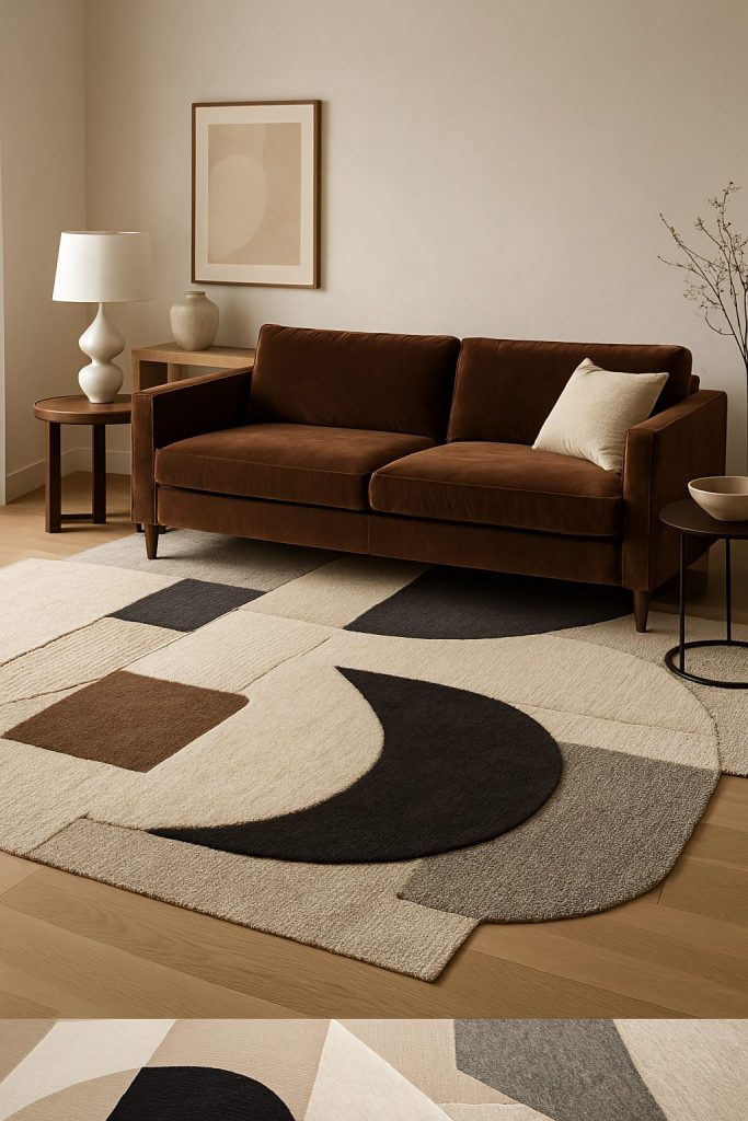 Rug Layering with Geometric Shapes