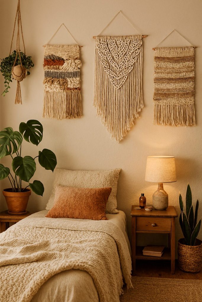 Woven Wall Hangings and Macramé Accents